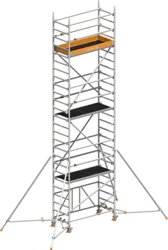 Neu Im Sortiment Rollgerüst Layher Zifa P2 hawego 1416236 mit Stützen und Telegeländer - Arbeitshöhe 7,66 m