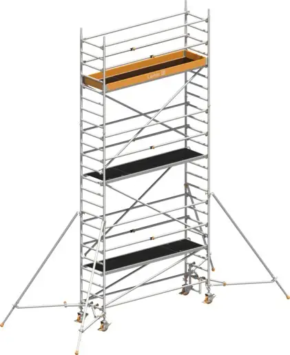 Fahrgerüst Layher Uni Standard P2 hawego 1411125 mit Stützen und Telegeländer - Arbeitshöhe 7,20 m Mega-Angebot