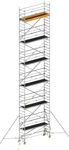 Fahrgerüst Layher Uni Standard P2 hawego 1411131 mit Stützen und Telegeländer - Arbeitshöhe 13,20 m Bestpreis