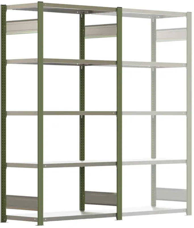 Regalwerk BERT Lagerregal 250 5 Grundfeld 2000 x 1005 x 500 mm - RAL 6011 Solange Der Vorrat Reicht