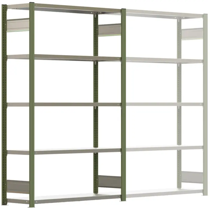 Neue Kollektion Regalwerk BERT Lagerregal 250 6 Grundfeld 2500 x 1285 x 400 mm - RAL 6011