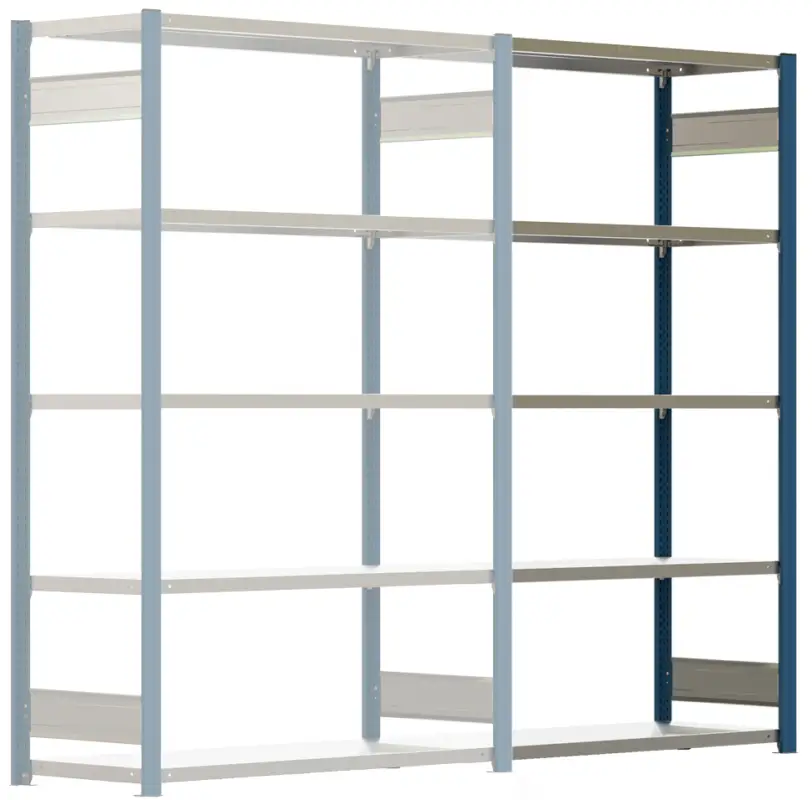 Regalwerk BERT Lagerregal 250 6 Anbaufeld 2500 x 1285 x 500 mm - RAL 5010 Meistverkauft