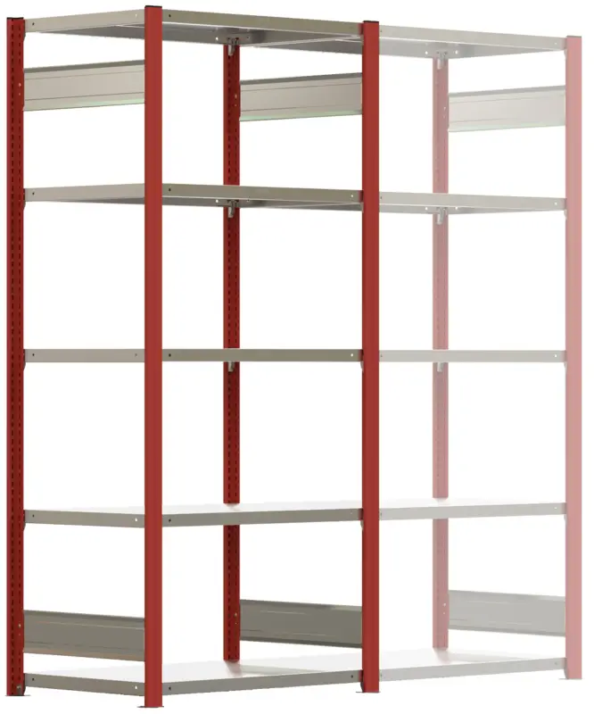 Bestpreis Regalwerk BERT Schwerlastregal 350 5 Grundfeld 2000 x 875 x 600 mm - RAL 3000
