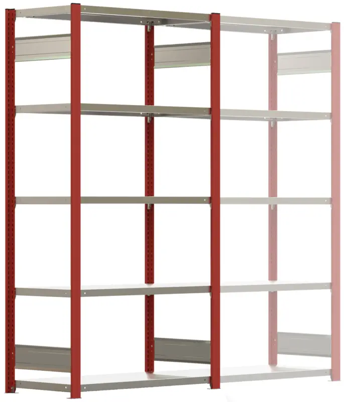 Regalwerk BERT Schwerlastregal 350 6 Grundfeld 2500 x 1005 x 500 mm - RAL 3000 Sonderaktion