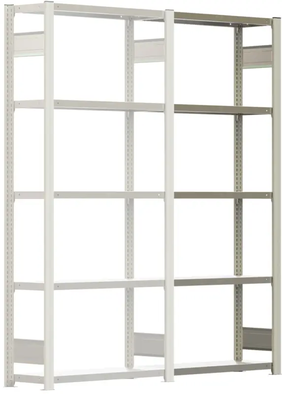 Regalwerk BERT Schwerlastregal 350 6 Anbaufeld 2500 x 875 x 300 mm - RAL 7035 Knallerangebot