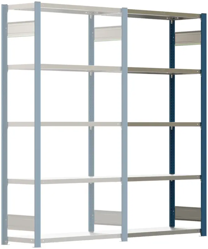 Regalwerk BERT Schwerlastregal 350 7 Anbaufeld 3000 x 1005 x 400 mm - RAL 5010 Rabatt