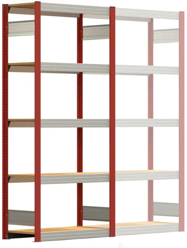 Regalwerk BERT Großfachregal 250 5 Grundfeld 2000 x 875 x 400 mm - RAL 3000 Must-Have