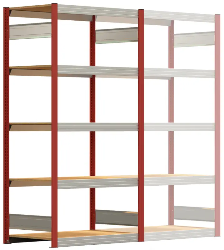 Knallerangebot Regalwerk BERT Großfachregal 250 5 Grundfeld 2000 x 1005 x 600 mm - RAL 3000