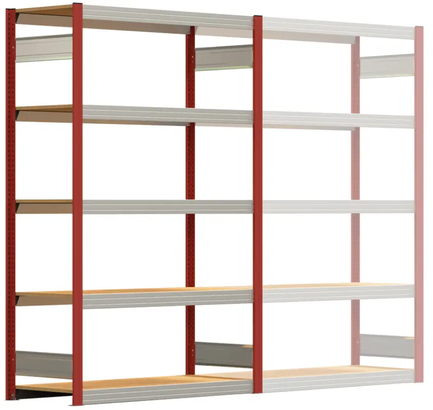 Neue Kollektion Regalwerk BERT Großfachregal 250 5 Grundfeld 2000 x 1285 x 500 mm - RAL 3000