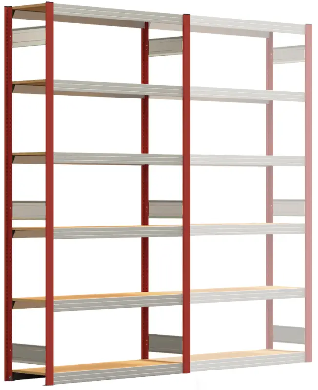 Preis Gesenkt Regalwerk BERT Großfachregal 250 6 Grundfeld 2500 x 1285 x 400 mm - RAL 3000