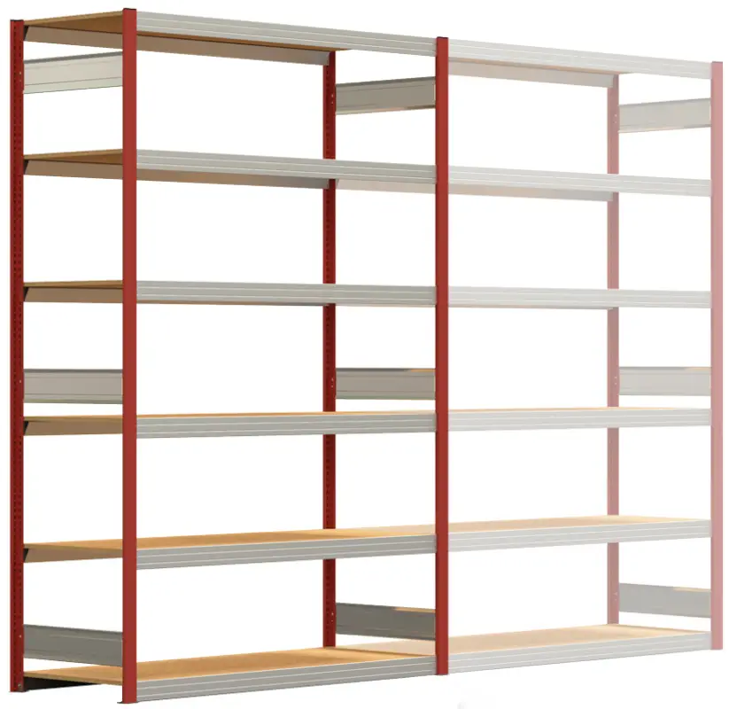 Direktkauf Regalwerk BERT Großfachregal 250 6 Grundfeld 2500 x 1695 x 600 mm - RAL 3000