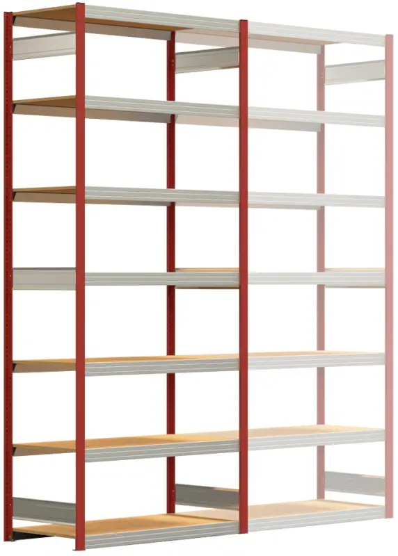 Angebot Regalwerk BERT Großfachregal 250 7 Grundfeld 3000 x 1285 x 600 mm - RAL 3000
