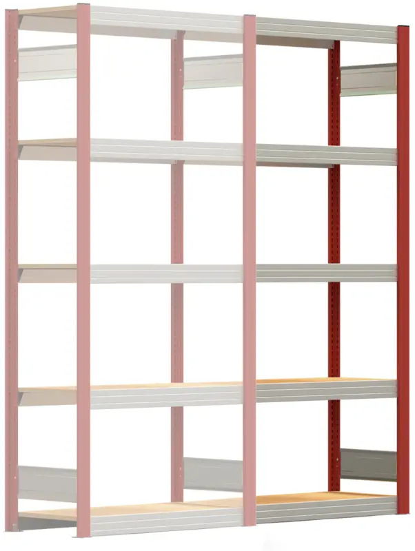 Sale Regalwerk BERT Großfachregal 250 5 Anbaufeld 2000 x 875 x 400 mm - RAL 3000