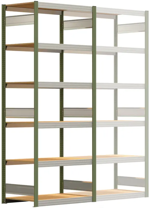 Schnäppchen Regalwerk BERT Großfachregal 250 6 Grundfeld 2500 x 1005 x 600 mm - RAL 6011