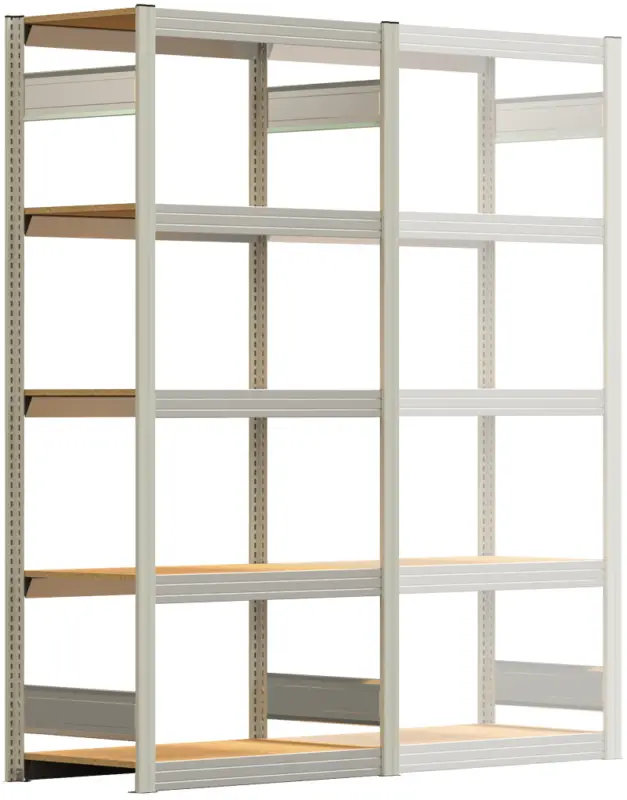Regalwerk BERT Großfachregal 250 5 Grundfeld 2000 x 875 x 500 mm - RAL 7035 Neue Kollektion