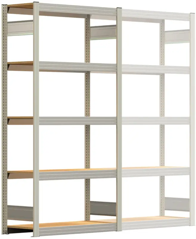 Regalwerk BERT Großfachregal 250 5 Grundfeld 2000 x 1005 x 400 mm - RAL 7035 Expressversand