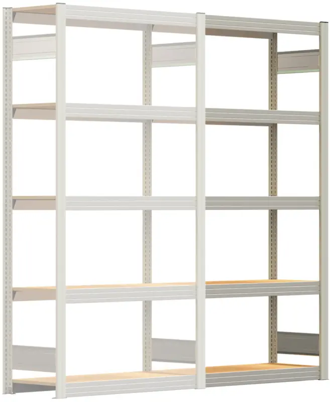Regalwerk BERT Großfachregal 250 5 Anbaufeld 2000 x 1005 x 400 mm - RAL 7035 Saisonangebot