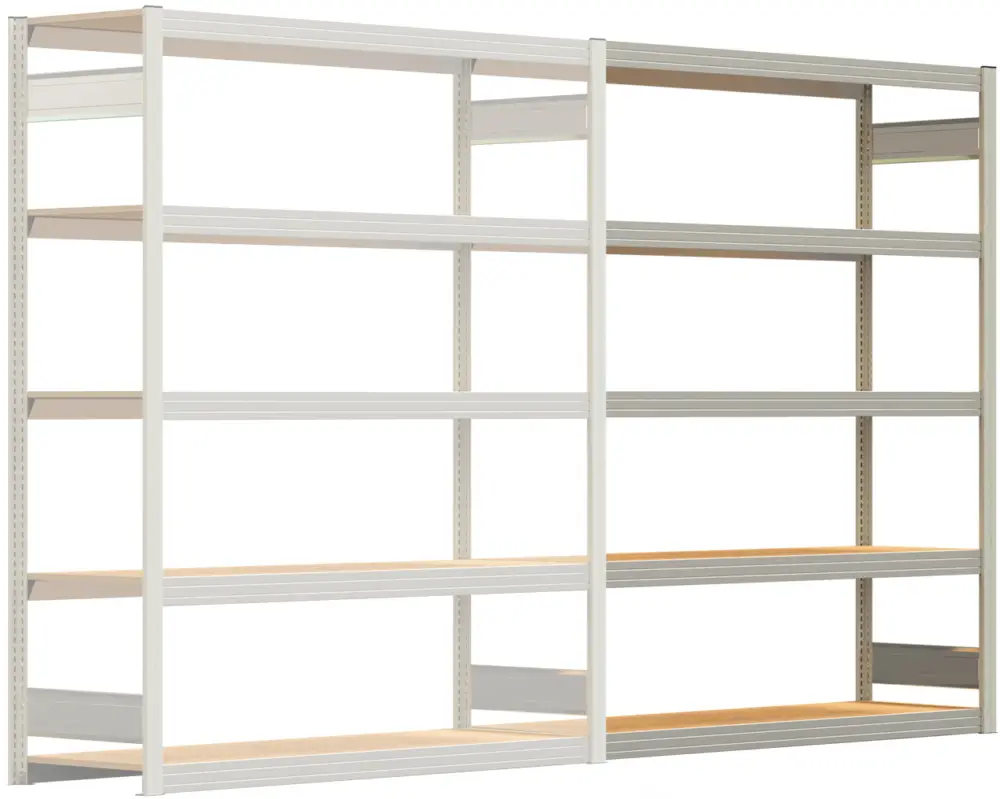 Angebot Regalwerk BERT Großfachregal 250 5 Anbaufeld 2000 x 1695 x 500 mm - RAL 7035