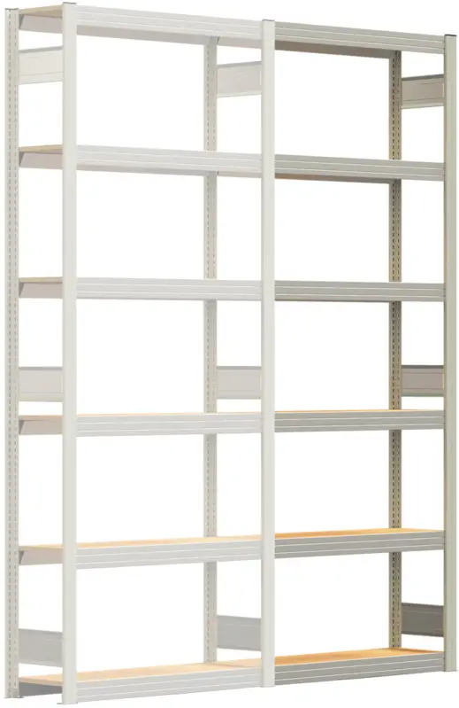 Regalwerk BERT Großfachregal 250 6 Anbaufeld 2500 x 1005 x 300 mm - RAL 7035 Solange Der Vorrat Reicht