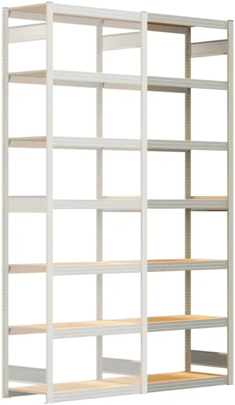 Jetzt Kaufen Regalwerk BERT Großfachregal 250 7 Anbaufeld 3000 x 1005 x 500 mm - RAL 7035