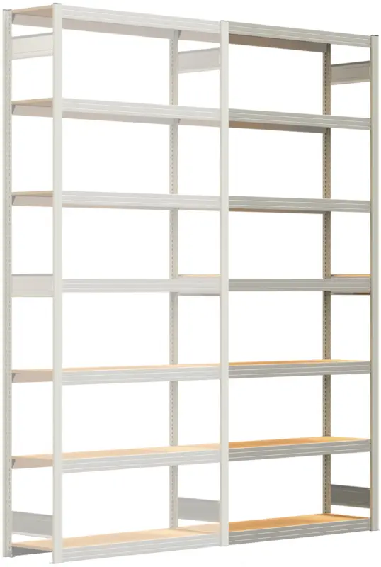 Versand Am Gleichen Tag Regalwerk BERT Großfachregal 250 7 Anbaufeld 3000 x 1285 x 400 mm - RAL 7035