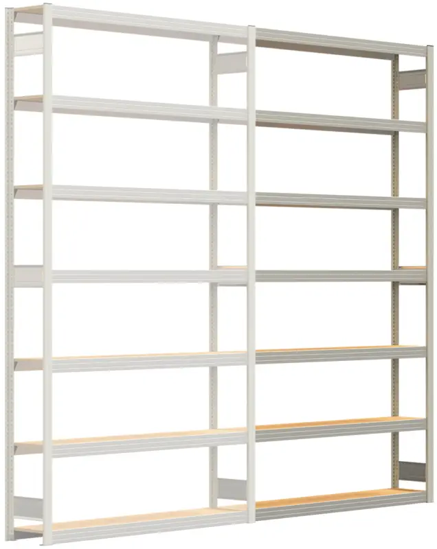 Neue Kollektion Regalwerk BERT Großfachregal 250 7 Anbaufeld 3000 x 1695 x 300 mm - RAL 7035