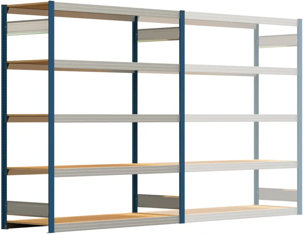 Regalwerk BERT Großfachregal 250 5 Grundfeld 2000 x 1695 x 600 mm - RAL 5010 Neue Kollektion