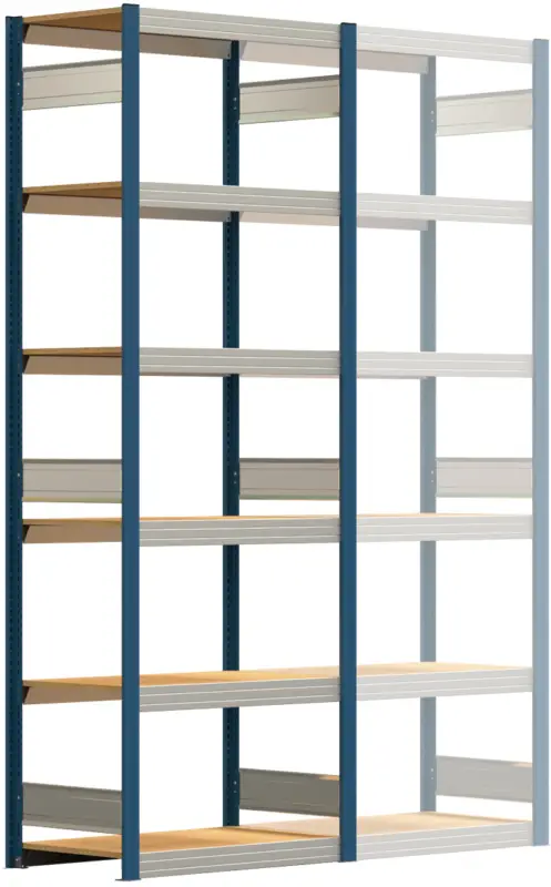 Saisonangebot Regalwerk BERT Großfachregal 250 6 Grundfeld 2500 x 875 x 500 mm - RAL 5010