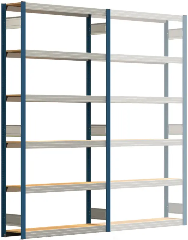 Garantierte Lieferung Regalwerk BERT Großfachregal 250 6 Grundfeld 2500 x 1285 x 300 mm - RAL 5010