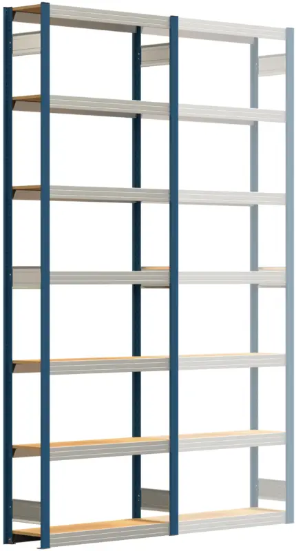Letzte Chance Regalwerk BERT Großfachregal 250 7 Grundfeld 3000 x 1005 x 300 mm - RAL 5010