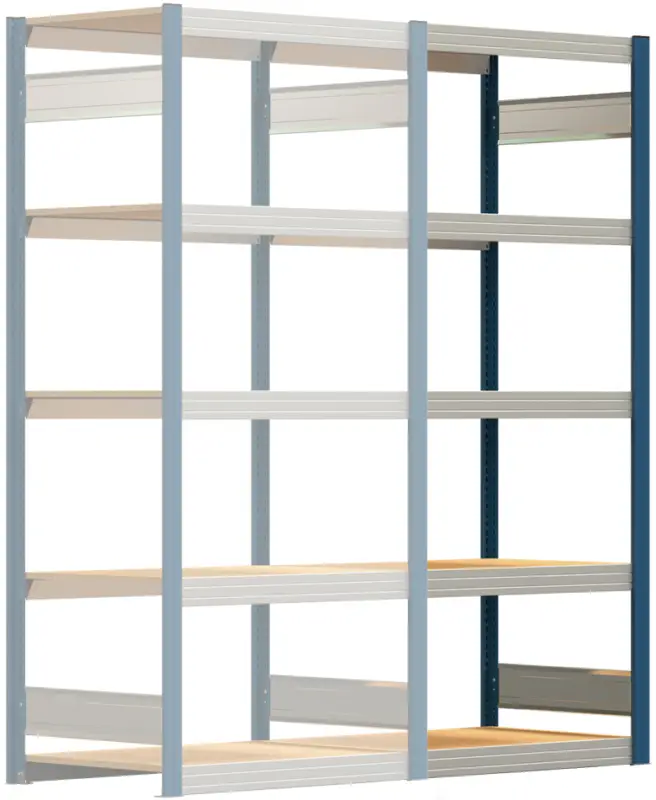 Günstig Regalwerk BERT Großfachregal 250 5 Anbaufeld 2000 x 875 x 600 mm - RAL 5010