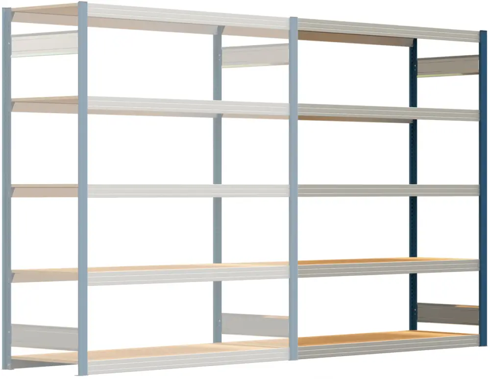 Regalwerk BERT Großfachregal 250 5 Anbaufeld 2000 x 1695 x 600 mm - RAL 5010 Online Kaufen