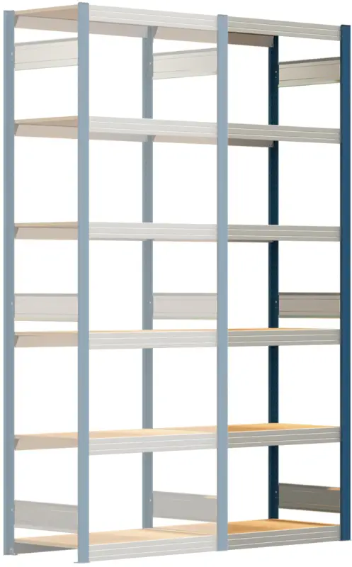Regalwerk BERT Großfachregal 250 6 Anbaufeld 2500 x 875 x 500 mm - RAL 5010 Angebot