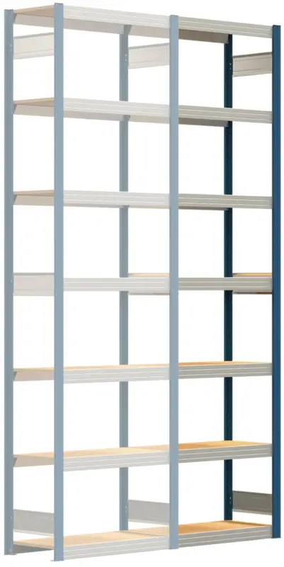 Neu Regalwerk BERT Großfachregal 250 7 Anbaufeld 3000 x 875 x 400 mm - RAL 5010