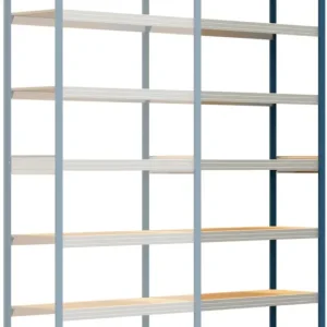 Abverkauf Regalwerk BERT Großfachregal 250 7 Anbaufeld 3000 x 1285 x 500 mm - RAL 5010