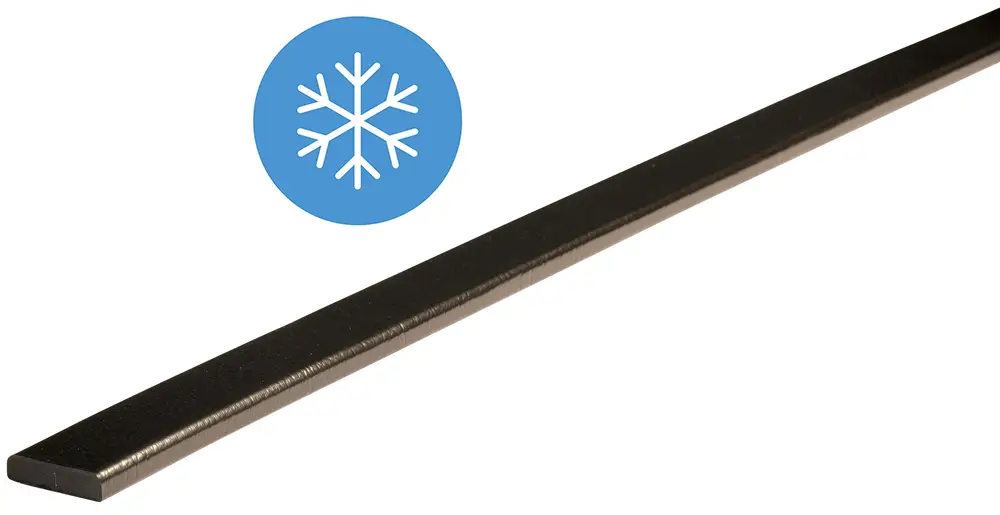 Knuffi Wandschutz Profil Typ F 40 x 11 mm schwarz PU - 1,00 m Frost Sonderangebot