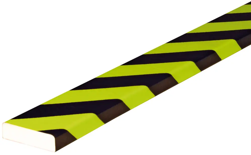 Ausverkauf Knuffi Wandschutz Profil Typ S 75 x 20 mm neon schwarz PU - 1,00 m Standard