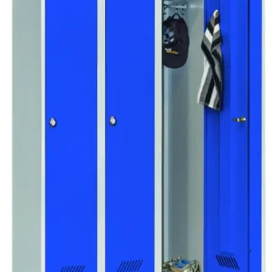Aktuell Pavoy Spind mit Füßen 1850 x 1200 x 500 mm - 4 Abteile mit Drehriegel - RAL 7035 5010