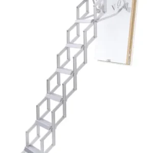 Markenprodukt Roto Scherentreppe Aluminium Ecco Raumhöhe 225 - 275 cm Rohbaumaß 120 x 60 cm