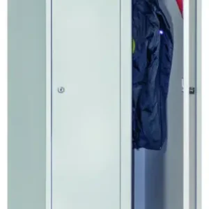 Direkt Vom Hersteller Pavoy Spind mit Sockel 1850 x 600 x 500 mm - 2 Abteile mit Zylinderschloss - RAL 7035
