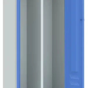 Top-Angebot Pavoy Spind mit Sitzbank PVC hellgrau 2150 x 600 x 500 mm - 1 Doppel-Abteil mit Drehriegel - RAL 7035 5012
