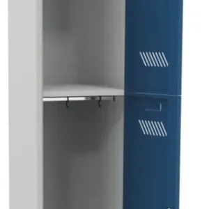 Super-Preis Pavoy Schließfach Spind mit Füßen 1850 x 400 x 500 mm - 2 Abteile mit Drehriegel - RAL 7035 5012