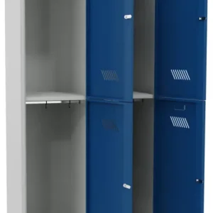Solange Der Vorrat Reicht Pavoy Schließfach Spind mit Füßen 1850 x 800 x 500 mm - 4 Abteile mit Drehriegel - RAL 7035 5010