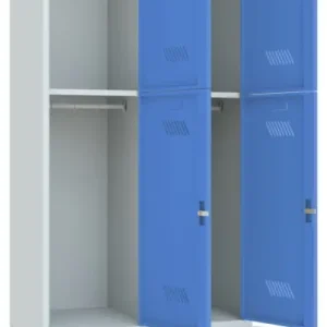 Direkt Vom Hersteller Pavoy Schließfach Spind mit Sitzbank PVC weiß 2150 x 800 x 500 mm - 4 Abteile mit Zylinderschloss - RAL 7035 5012