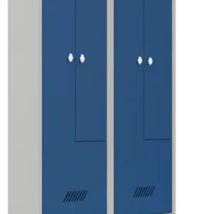 Direkt Vom Hersteller Pavoy Z-Spind mit Sitzbank PVC hellgrau 2150 x 800 x 500 mm - 4 Abteile mit Drehriegel - RAL 7035 5010