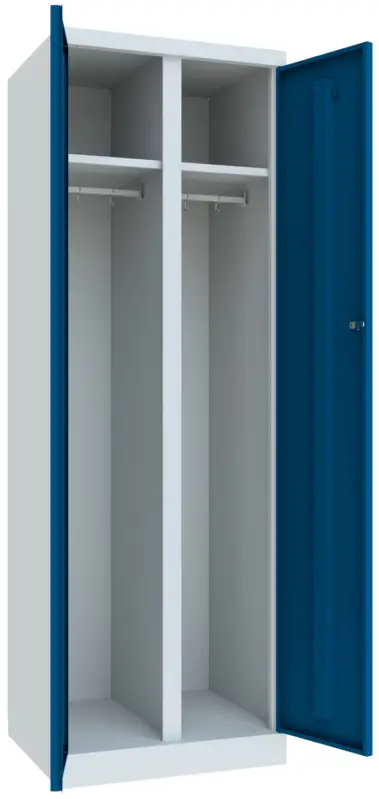 Pavoy Spind mit 2 Abteile 1800 x 600 x 500 mm - Zylinderschloss gemeinsam schließend - RAL 7035 5010 Solange Der Vorrat Reicht