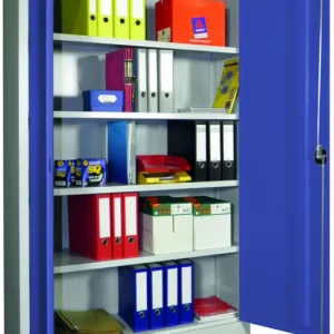Beliebt Pavoy Flügeltürenschrank mit Vollblechtüren 1950 x 1200 x 500 mm - 4 Fachböden pulverbeschichtet - RAL 7035 5010