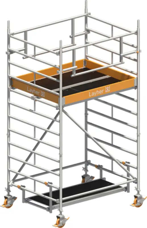 Expressversand Fahrgerüst Layher Uni Kompakt P2 SAFETY Plus hawego 1425002 - Arbeitshöhe 4,20 m