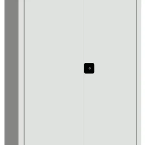 Sonderangebot Pavoy Putzmittelschrank mit Vollblechtüren 1950 x 1000 x 500 mm - 5 Fachböden verzinkt - RAL 7035