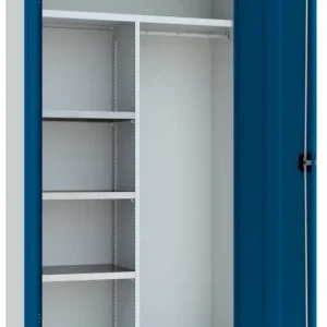 Finale Aktion Pavoy Putzmittelschrank mit Vollblechtüren 1950 x 1000 x 400 mm - 3 Fachböden verzinkt - RAL 7033 5010